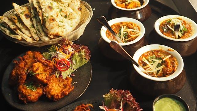 Delicious Indian food spread
